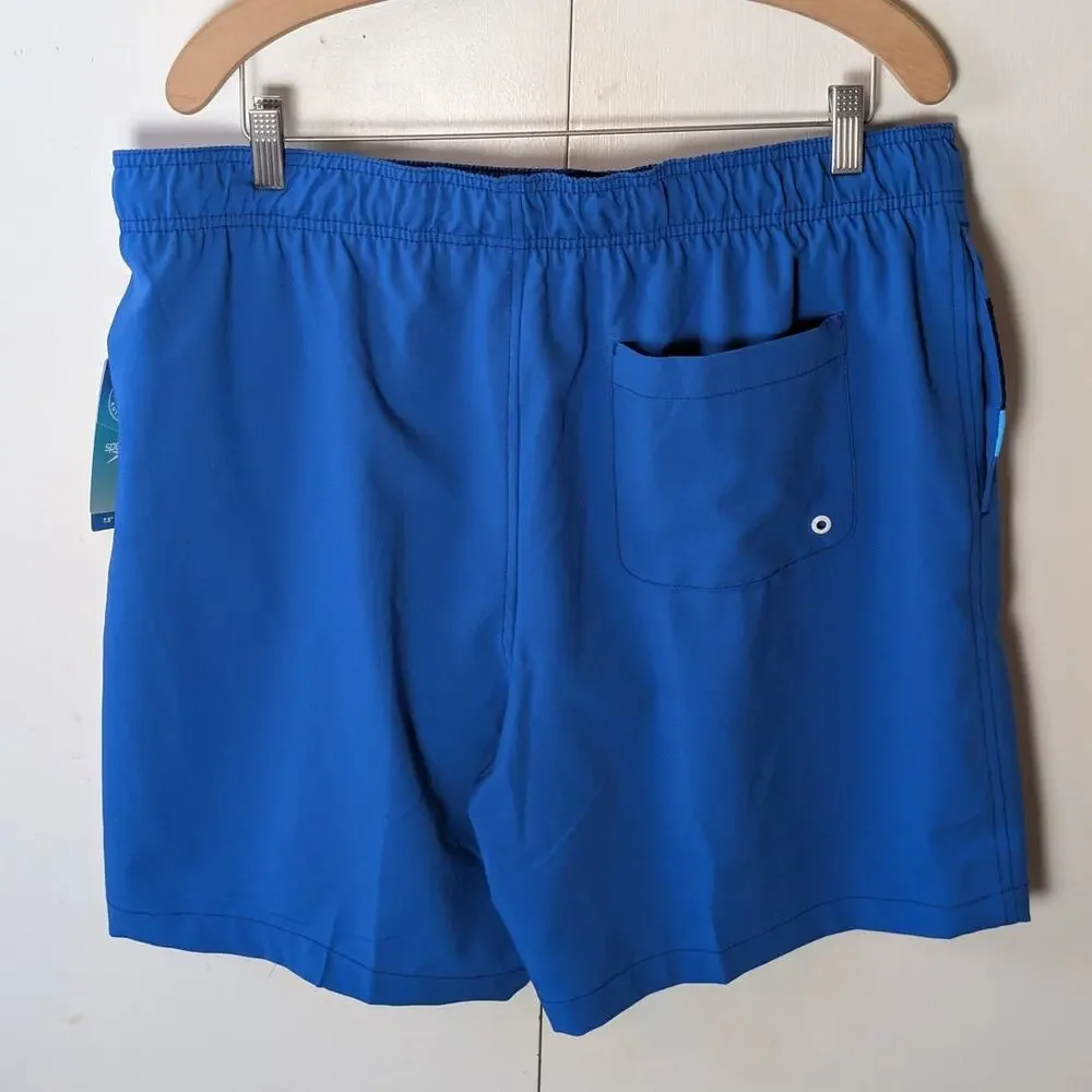 Speedo Blue Striped Swim Shorts XXL